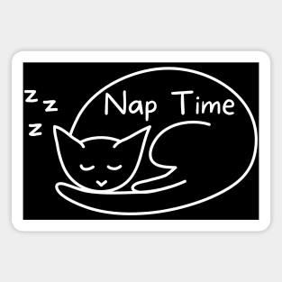 Nap Time. Funny Cat Lover Design. Magnet